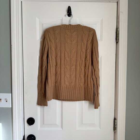 Banana Republic Cotton-Blend Cable Knit | Camel | S - Picture 3 of 5